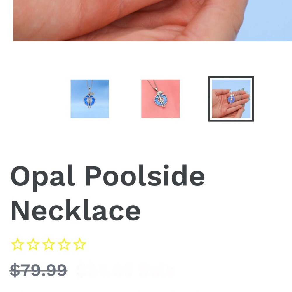 🆕 Opal Poolside Necklace 💙 - Picture 3 of 6